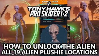 Tony Hawk's Pro Skater 1 + 2 - How to Unlock Alien Secret Character - All 19 Alien Plushie Locations