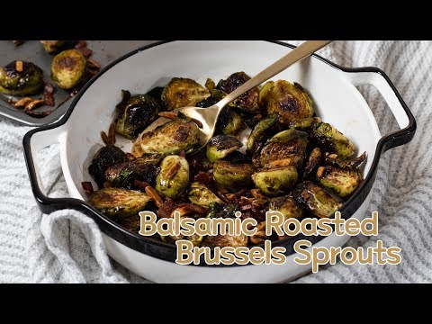 Balsamic Roasted Brussels Sprouts w/ Bacon and Almonds
