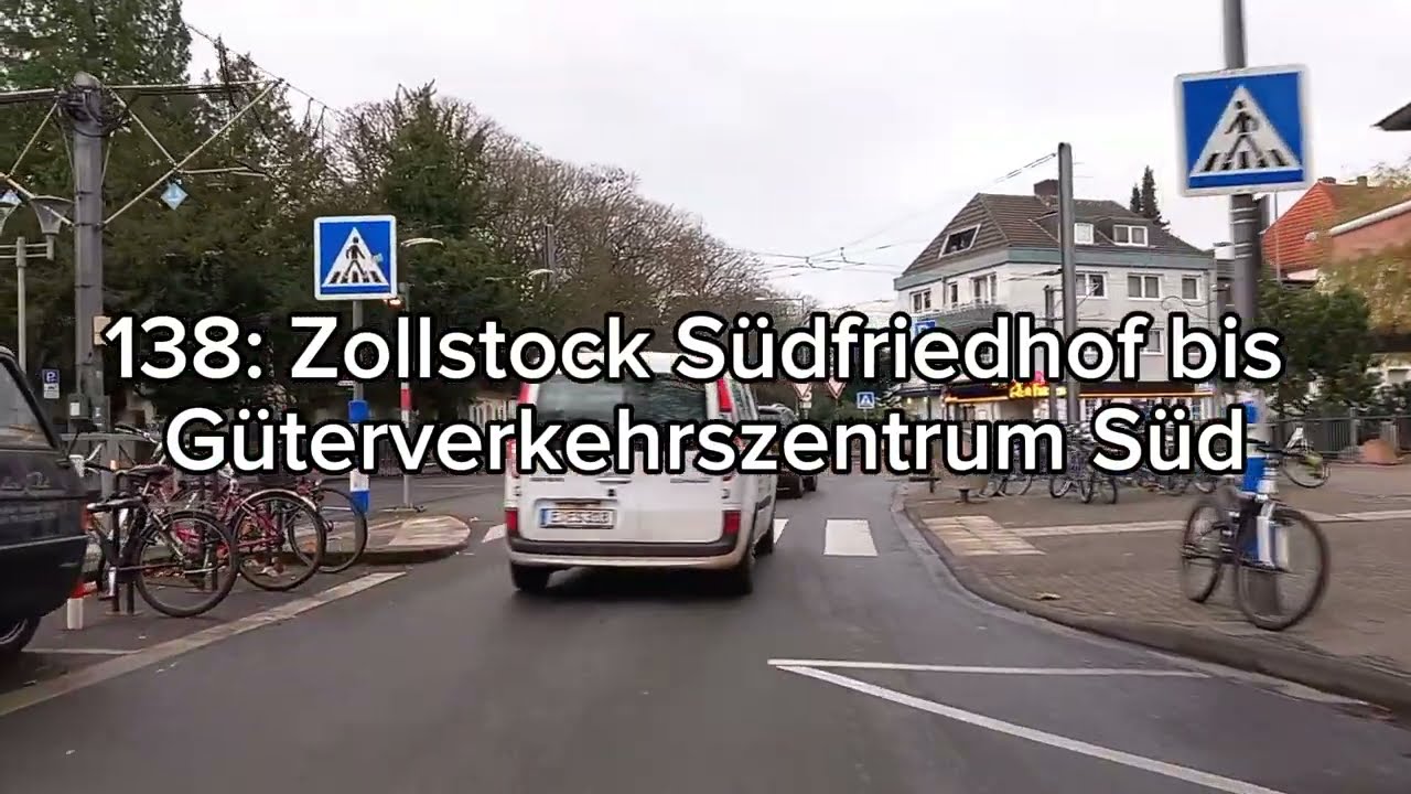 Mitfahrt: KVB Linie 138 - Zollstock bis GVZ Süd