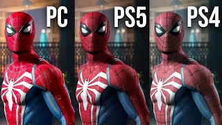 Spiderman PC Release Comparison 4K 60 FPS (PS4\/PS5\/PC)