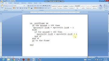 Lingo script (locH) using macromedia director