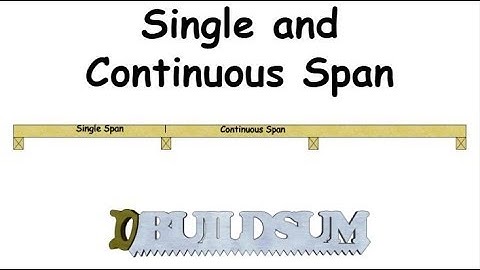 Single Span  Continuous Span