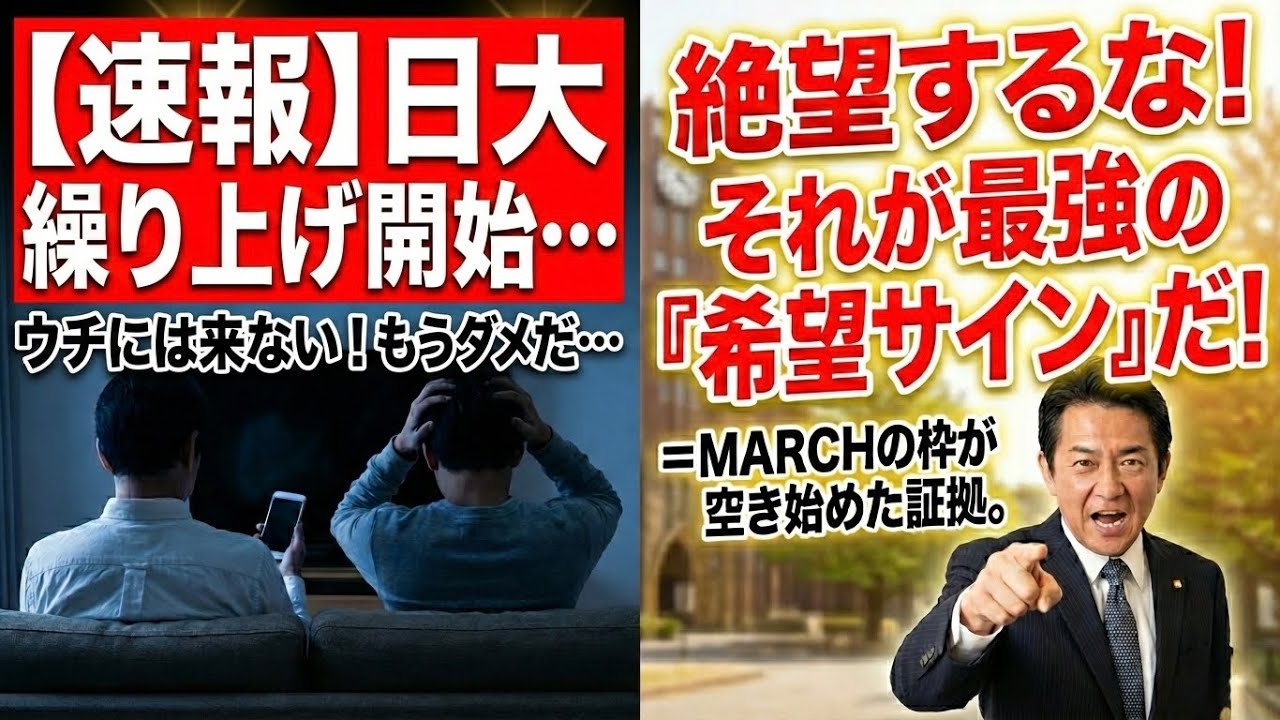 【速報】日大の繰り上げ開始は「大ドミノ」の号砲。MARCH・日東駒専の補欠がすべて動く最強の希望サイン