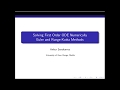 Solution of First Order ODE: Euler and Runge-Kutta 2nd order Methods