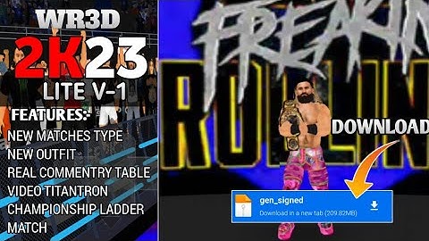 140 MB | WR3D 2K23 LITE V1 RELEASED | 1GB RAM DEVICES MOD | ANDROID & PC