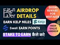 Airdrop for Ethereum Staking with EigenLayer, Swell and Kelp DAO in Hindi