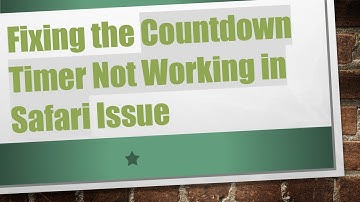 Fixing the Countdown Timer Not Working in Safari Issue