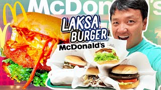 McDonald’s LAKSA BURGER & FRIED CHICKEN! McDonald vs Mos Burger in Singapore