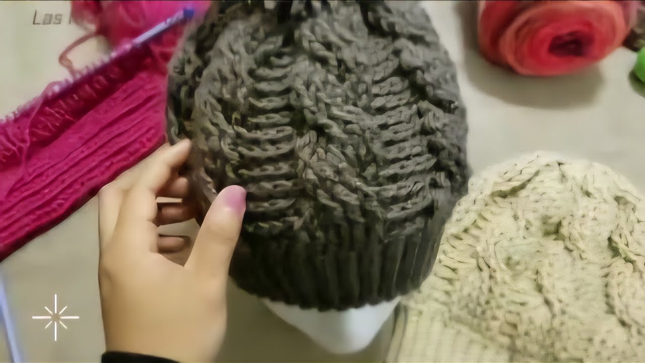 GORRO DE TRENZAS (Cables) tejido a CROCHET 