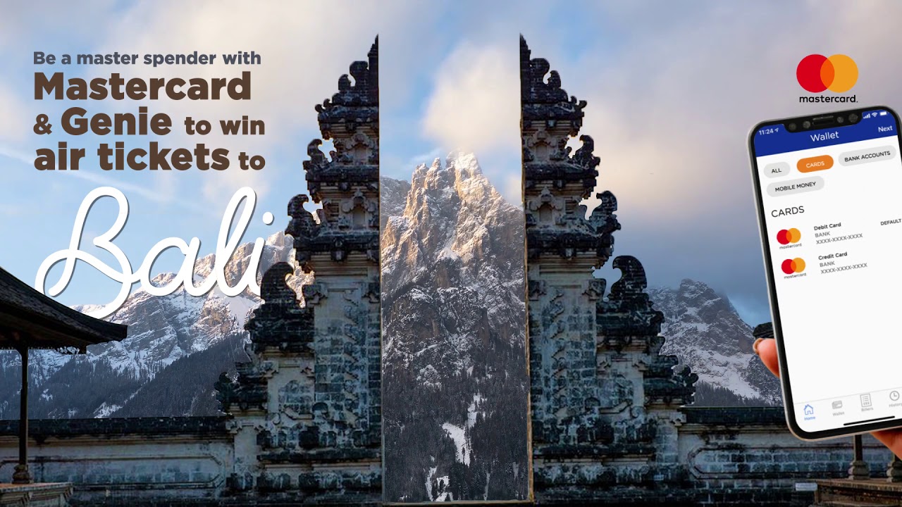 Be a master spender with Mastercard & Genie to WIN 2 air tickets to Bali