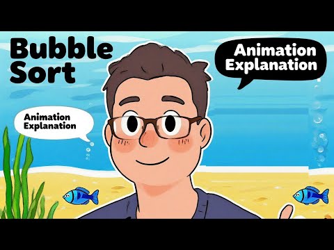 Cartoon-Style Code Explanations: Bubble Sort & Basic CS Concepts