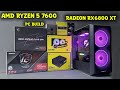 New amd ryzen 5 7600  amd radeon rx 6800 xt 16gb gaming pc build