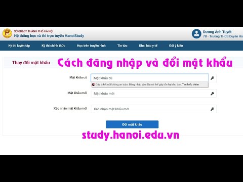 Video Cách đăng nhập và đổi mật khẩu tài khoản của học sinh... - youtube