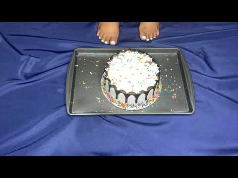 Birthday Cake Smashing With My Feet | ASMR
