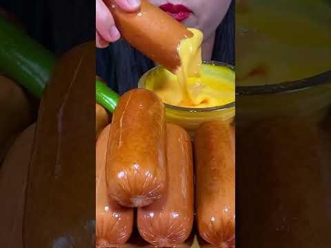 MUKBANG ASMR #Shorts MASSIVE SAUSAGES FEAST Eating Sounds