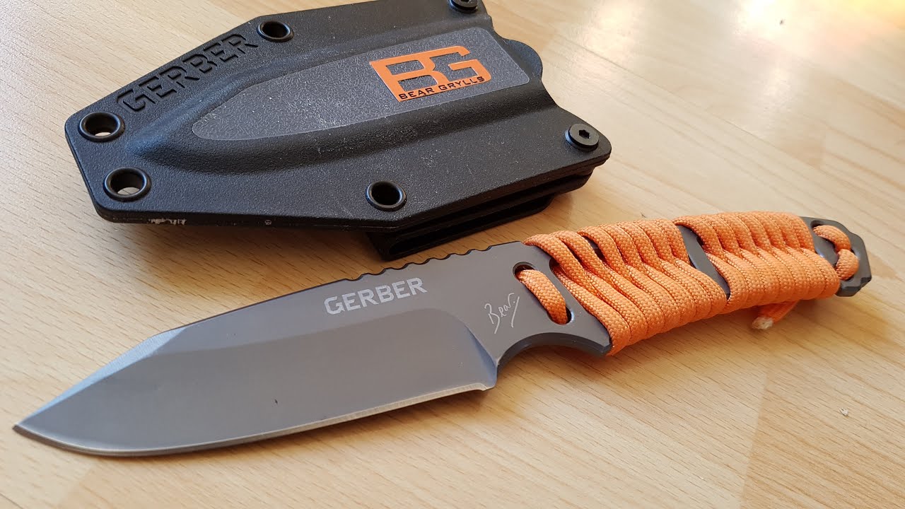 Bear Grylls Gerber Survival Paracord Knife Unboxing and Test YouTube