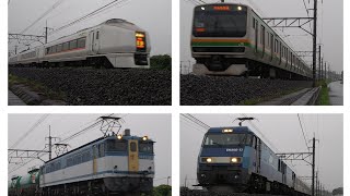 【JR高崎線】ジンボシンを通過する列車まとめ 2019.7.11 4本立て (651系草津号,EF65 2127,E231系,EH200)