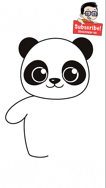 desenho simples de um panda fofo 3023543 Vetor no Vecteezy