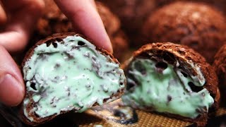 【not歯磨き粉】チョコミント好き大歓喜のチョコミントシュークリームの作り方。mint Cream puff
