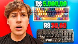 TECLADO MAIS BARATO vs TECLADO MAIS CARO NO FORTNITE