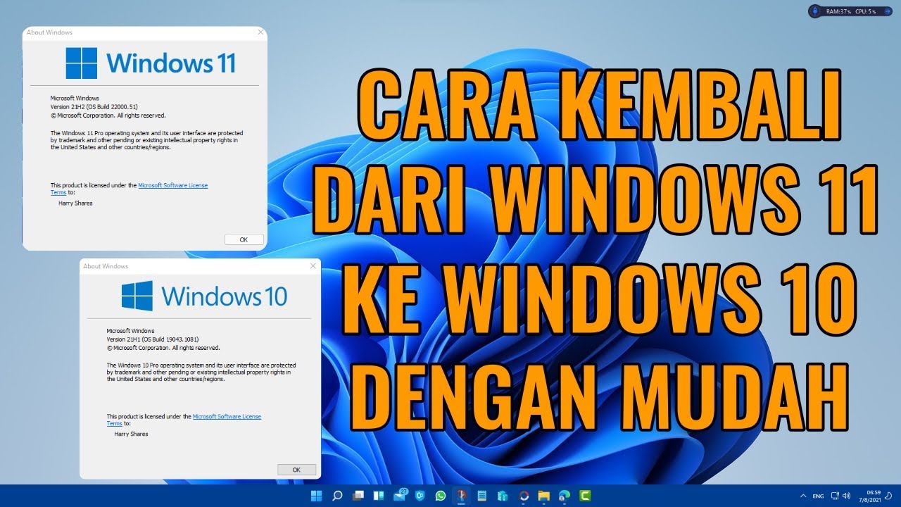 Cara Mudah Mengembalikan Windows 11 Ke Windows 10 Tanpa Instal Ulang