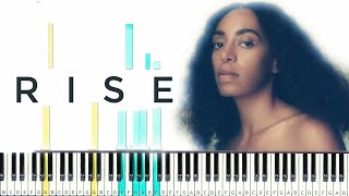 Solange - Rise [#reggiewatkins piano synthesia tutorial]