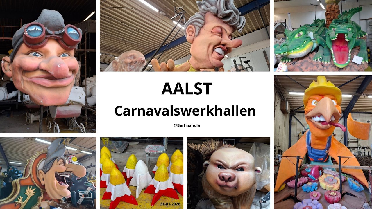 Druk bezig aan de Carnavalswerkhallen van Aalst