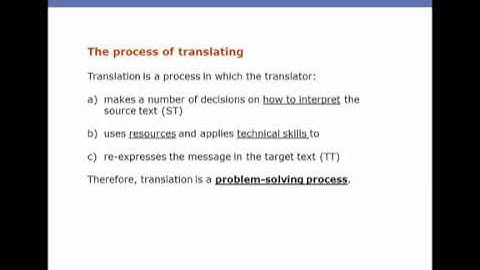 Translation Techniques