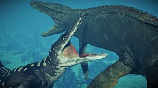 KRONOSAURUS VS MOSASAURUS!!! [4k] - Jurassic World Evolution 2