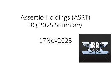 Assertio Holdings ASRT 3Q 2025 Summary 17Nov2025