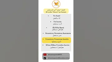 تصريف الفعل Hacer يفعل في المستقبل 