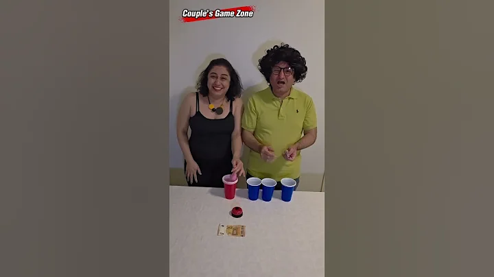 Funny Balloon Challenge with Cups!🤣#couplechallenge #couplegame #fungame #challenge #viralshorts