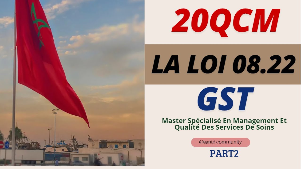 Préparation Concours Master 2024 : 20QCM De la Loi 08.22 (GST) Groupements sanitaires Territoriaux