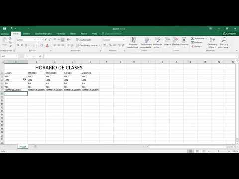 Como Realizar un Horario Facil - Excel Basico