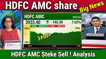 HDFC AMC share latest news,stake sell,hdfc amc stock analysis,hdfc amc share price target tomorrow,