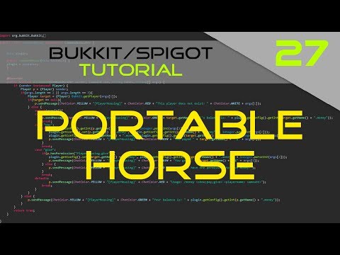 Minecraft Bukkit/Spigot Plugin Tutorial #27: Portable Horse