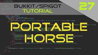 Minecraft Bukkit/Spigot Plugin Tutorial #27: Portable Horse