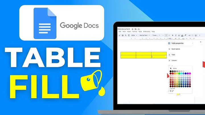 How To Fill a Table with Color in Google Docs