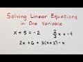 Solving Linear Equations Quiz