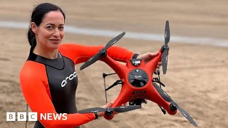 Rescue drone trial hopes to save lives at sea - BBC News