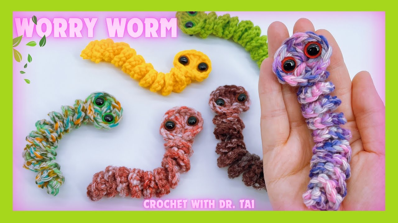 【EP239】 Crochet Worry Worm Pattern TRY IT!!! - YouTube