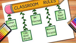 Celebrity Classroom Rules Wall Hanging | Classroom Rules Project | Classroom Rules Chart | Class Decoration Profile