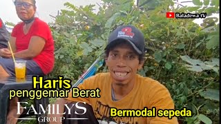 Haris fans berat familys ~ Bermodal sepeda ratusan kilo di tenpuh