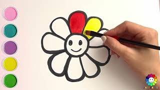 How To Draw Flower Rainbow For Kids