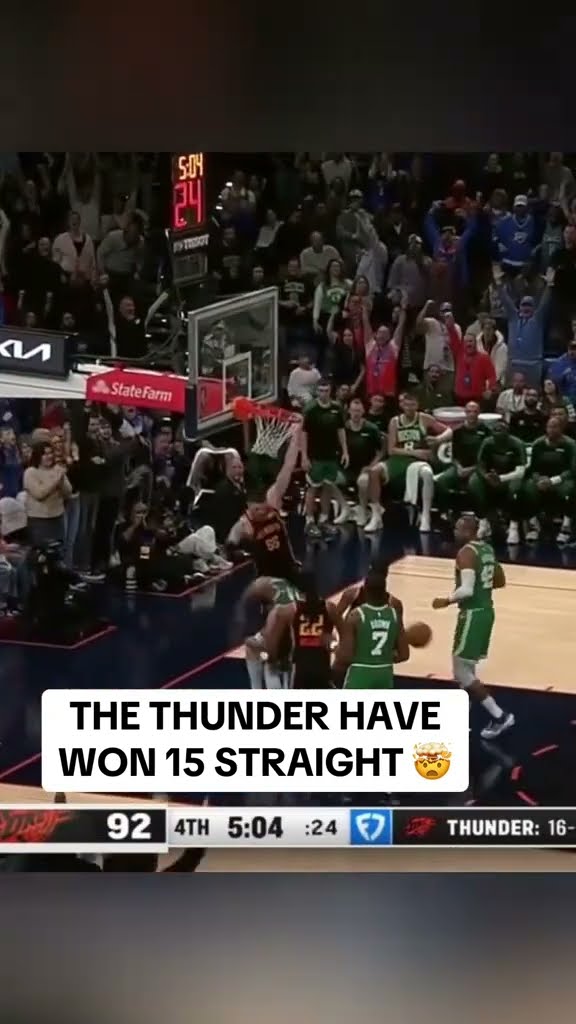 The Thunder have won 15 straight ?