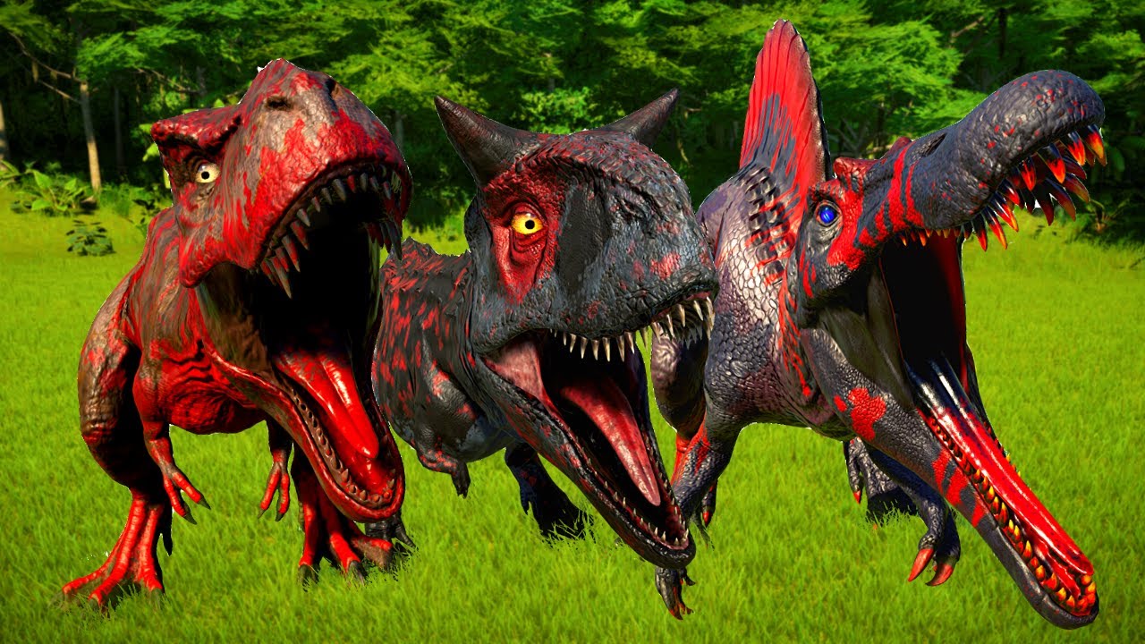 carnotaurus, spinosaurus, indominus rex, ındominus rex, irex, trex vs irex,...