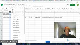 spreadsheet frame for how does distance and mass affect acceleration of toy car