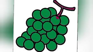 تلوين عنب للاطفال الفواكه 🍇🍇🍇🍇 how to color grapes 🍇