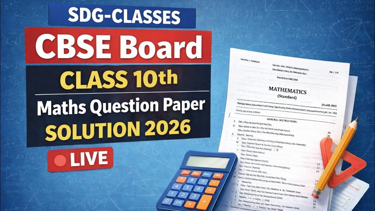 Maths paper Solution of class 10th CBSE Board - YouTube