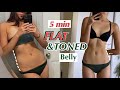 5 Min FLAT and TONED Belly Workout- no equipment (ABS Series #1)